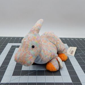 TY Pluffies Clomps Dinosaur Tylux Pastel Spots 10 Inch Plush Stuffed Animal